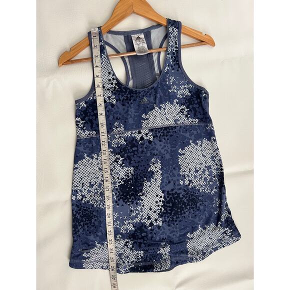 Adidas cloudy print blue Activewear tank bottom drawstring size Small Training - Picture 6 of 6